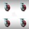 Service Caster 5 Inch SS Poly on Aluminum Swivel Caster Set with Roller Bearing and Swivel Lock SCC-SS30S520-PAR-BSL-4 - alternate 1